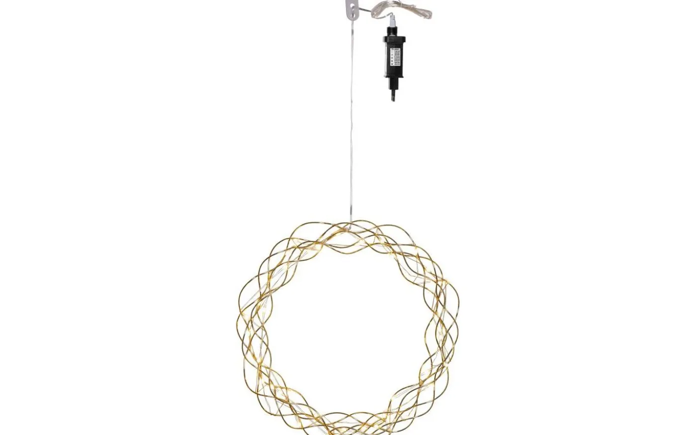 Curly Krans Dew Drop LED 30cm Mässing