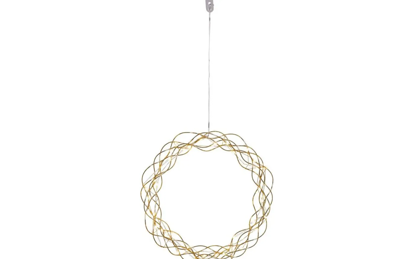 Curly Krans Dew Drop LED 30cm Mässing