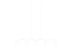 Curve Taklampa 165cm Vit