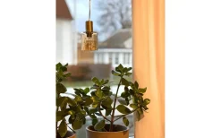Aneta Cylinder Fönsterlampa 9cm Mässing/Amber* Kök & Matplats|Fönsterlampor