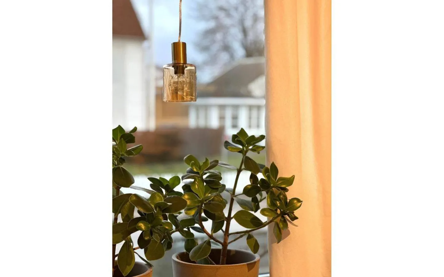Aneta Cylinder Fönsterlampa 9cm Mässing/Amber* Kök & Matplats|Fönsterlampor