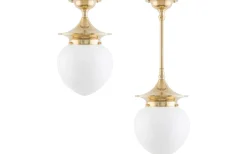 Karlskrona Lampfabrik Dahlberg 100 - Mässing Badrum IP24* Badrumslampor Tak