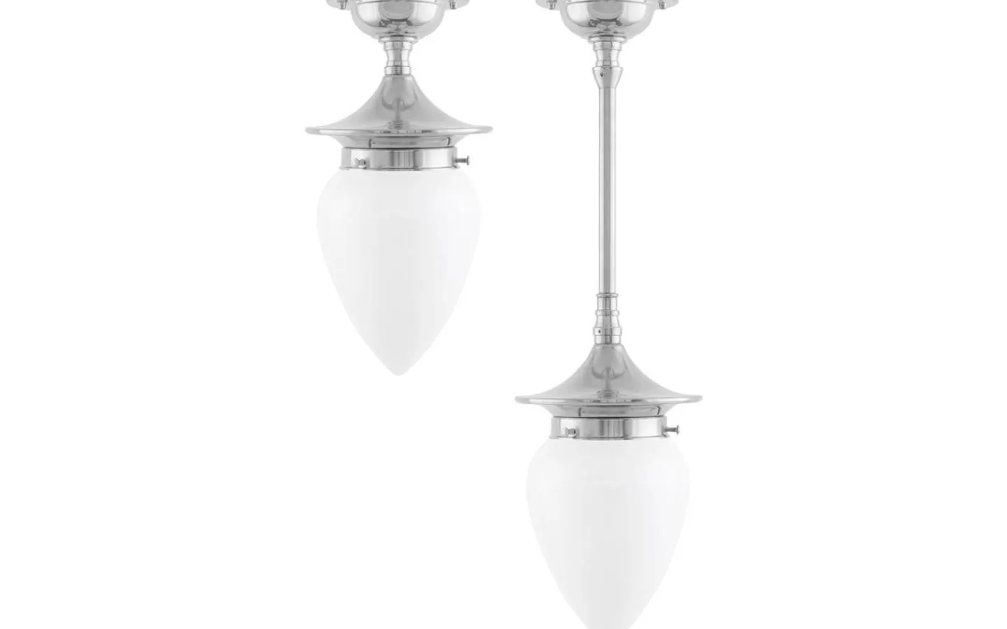 Karlskrona Lampfabrik Dahlberg - Rörpendel 80 - Förnicklad* Plafonder