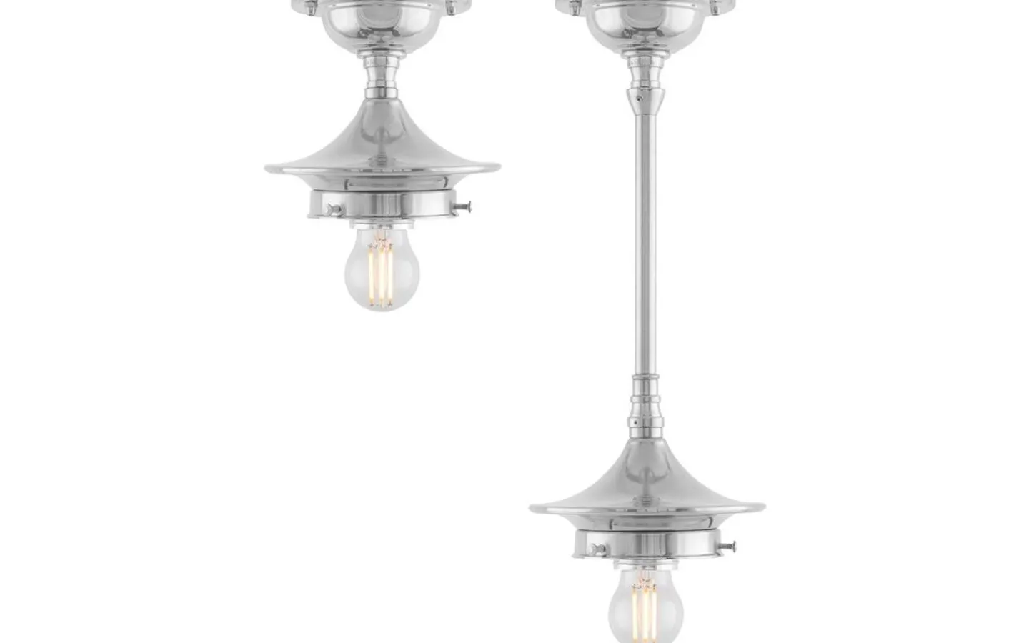 Karlskrona Lampfabrik Dahlberg - Rörpendel 80 - Förnicklad* Plafonder