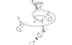 Dakar Takspotlight 30cm Nickel