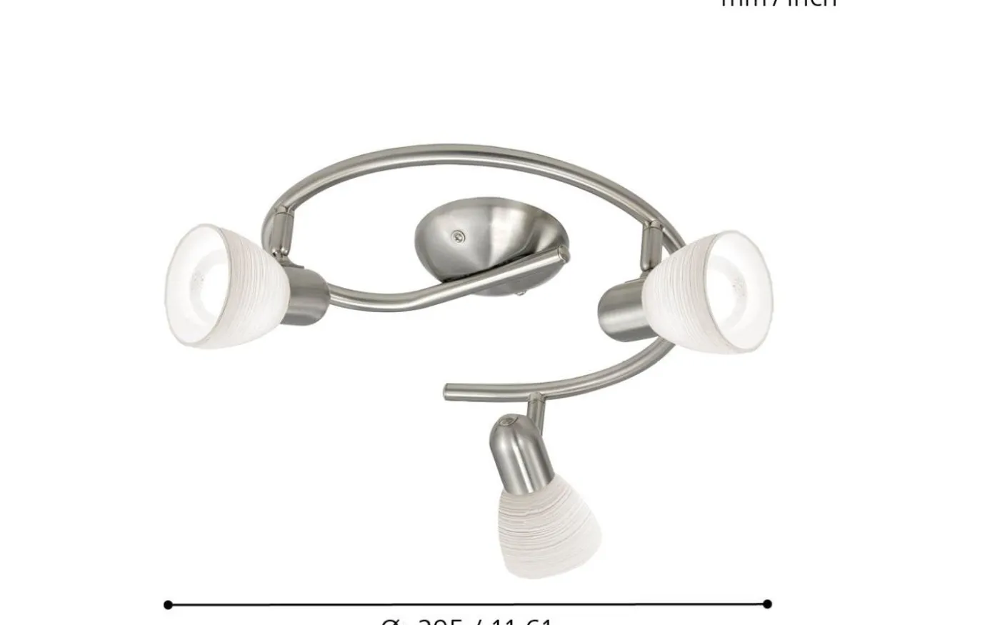 Dakar Takspotlight 30cm Nickel