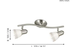 Dakar Takspotlight 37cm Nickel