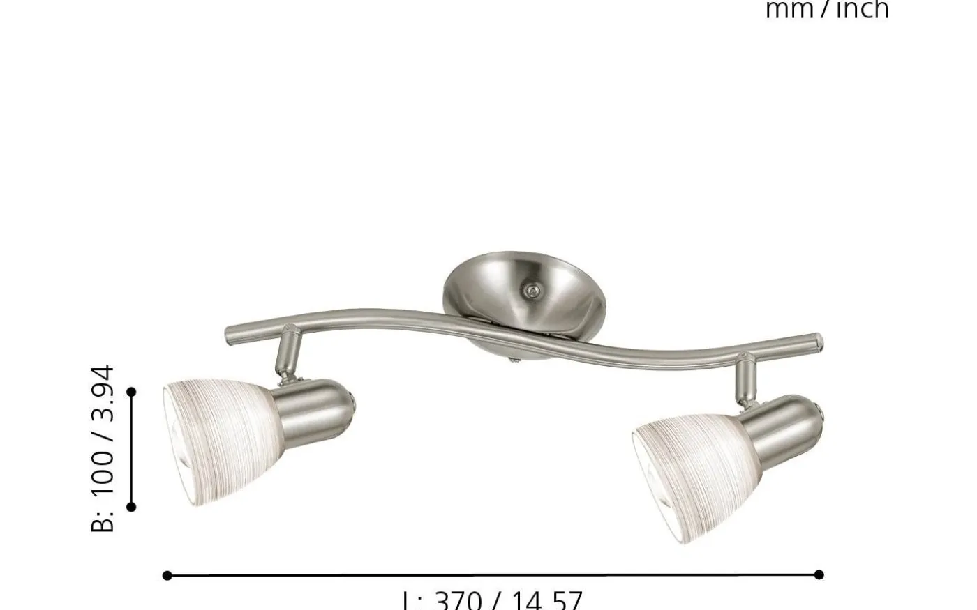 Dakar Takspotlight 37cm Nickel