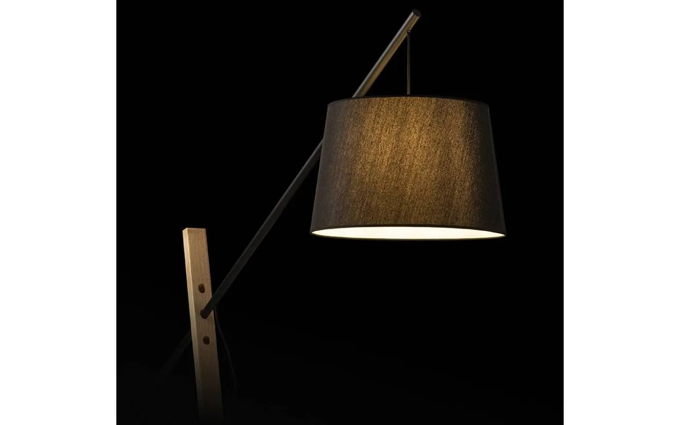 Dante Golvlampa Trä/Svart 214cm