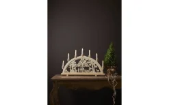 Visa Alla Adventsljusstakar|Adventsljusstakar 31-60 Cm<Star Trading Dassel Ljusstake LED 36cm Natur