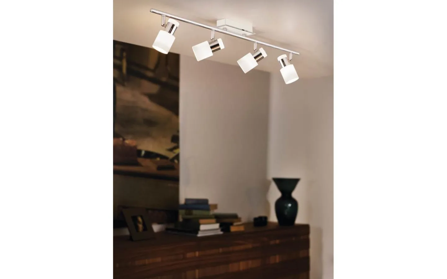 Avlånga Takspotlights|Takspot Med Minst 4 Lampor<Eglo Davida Takspotlight 78cm GU10 LED 3000K 4x5W Vit