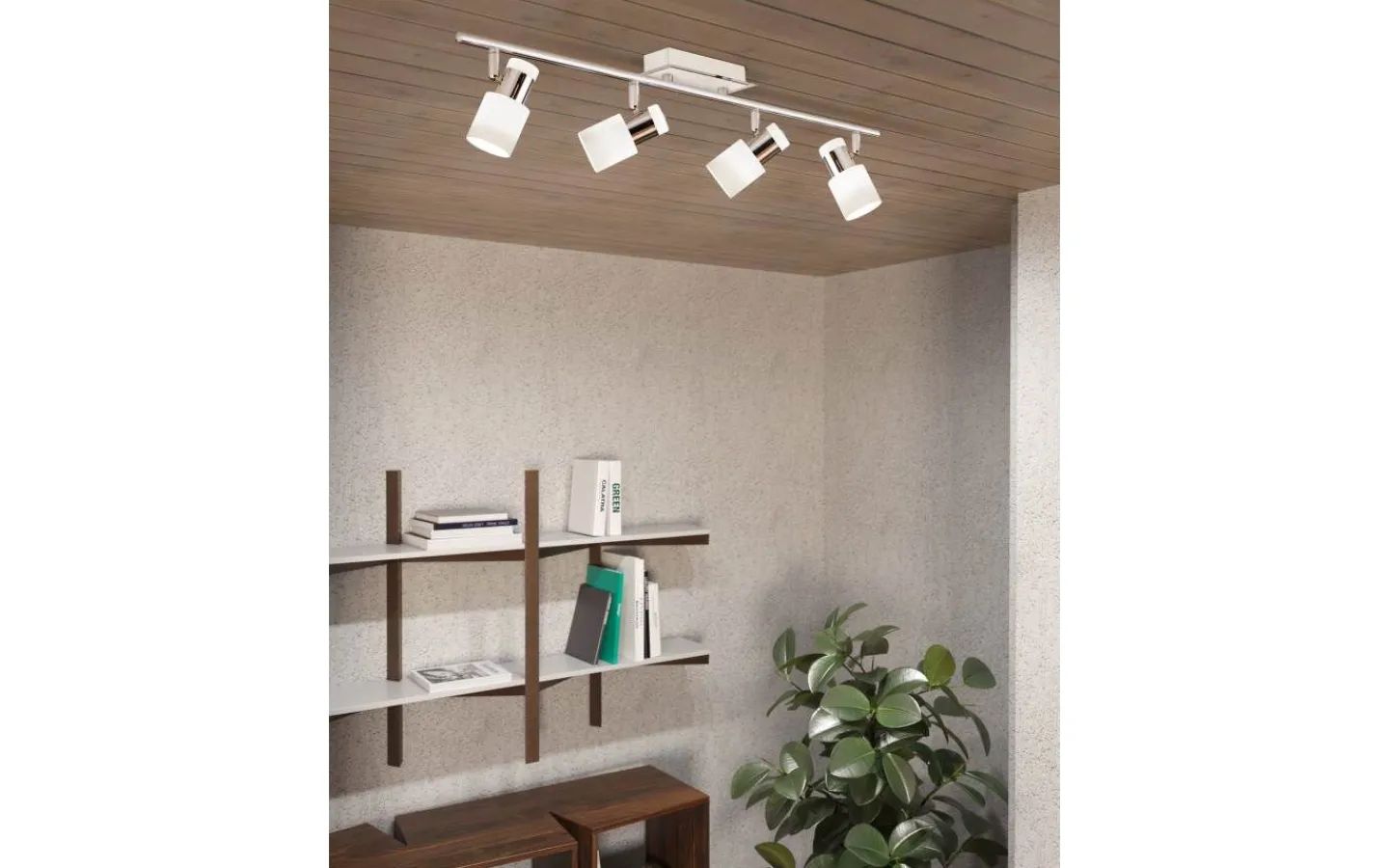 Avlånga Takspotlights|Takspot Med Minst 4 Lampor<Eglo Davida Takspotlight 78cm GU10 LED 3000K 4x5W Vit