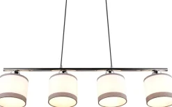 Reality Davos Takpendel 4-delad E14 krom/vit* Avlånga Taklampor