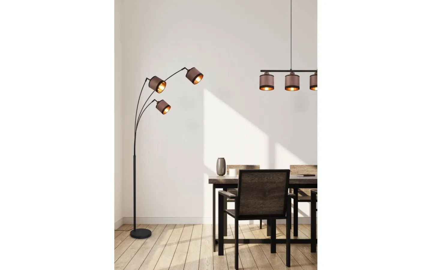 Avlånga Taklampor<Reality Davos Takpendel 4-delad E14 matt svart/grå