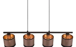 Avlånga Taklampor<Reality Davos Takpendel 4-delad E14 matt svart/grå