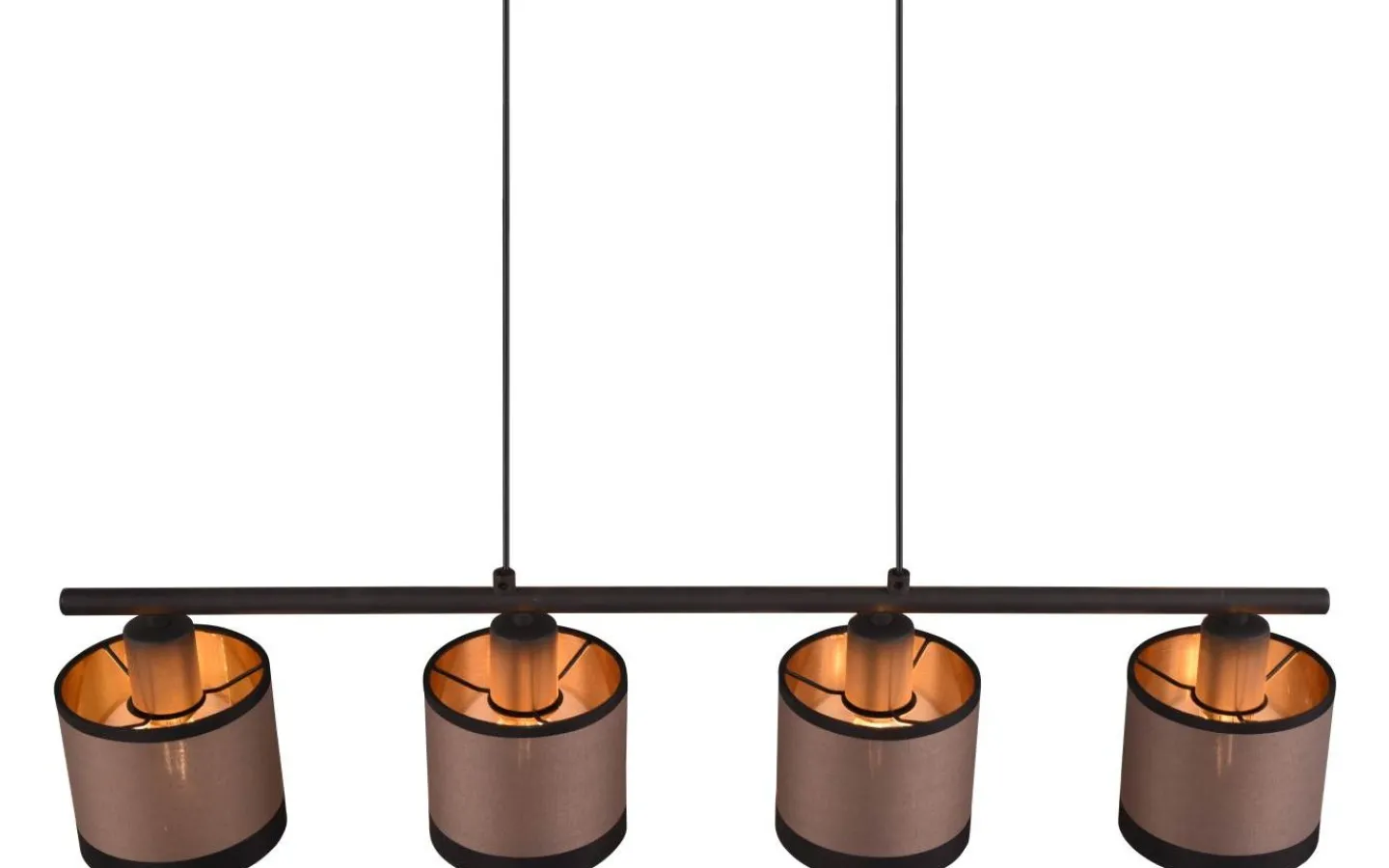 Avlånga Taklampor<Reality Davos Takpendel 4-delad E14 matt svart/grå