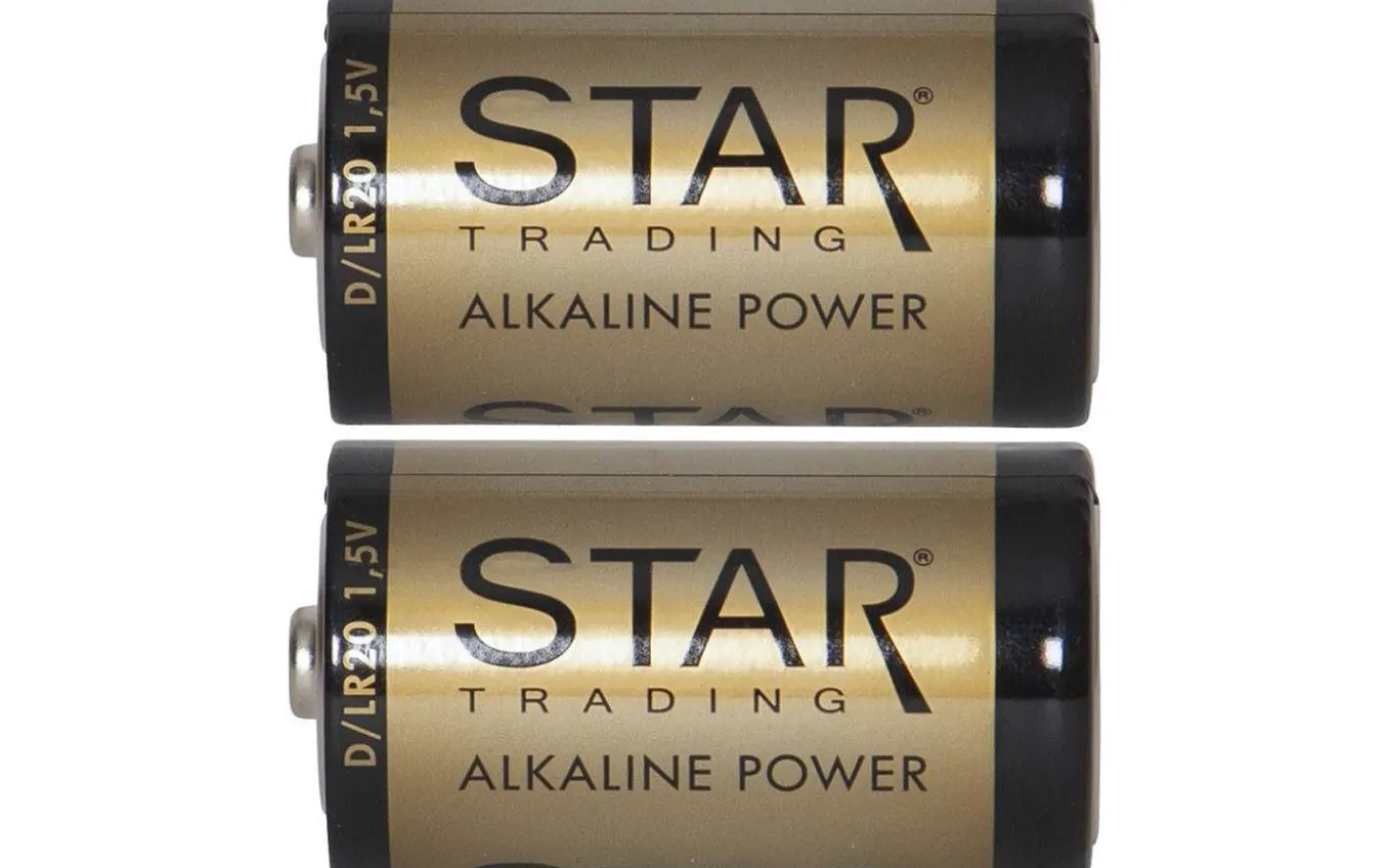 D-batterier Power Alkaline, LRD 1,5V 2-Pack