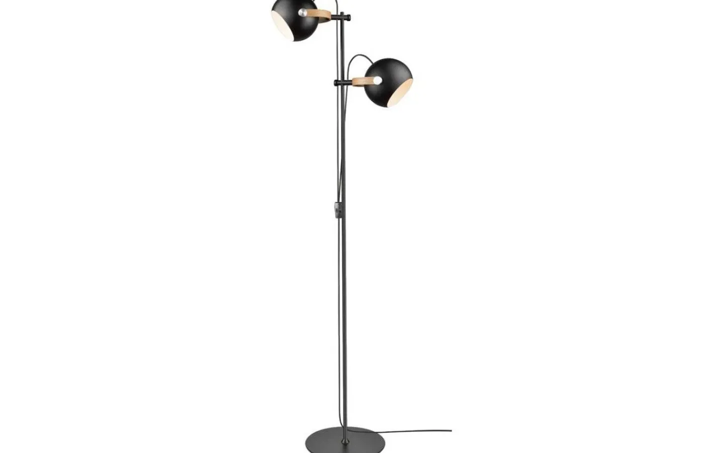 Halo Design DC Golvlampa 2L 150cm Svart/Ek* Golvläslampor