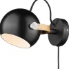 Halo Design DC Vägglampa Svart/Ek* Läslampor