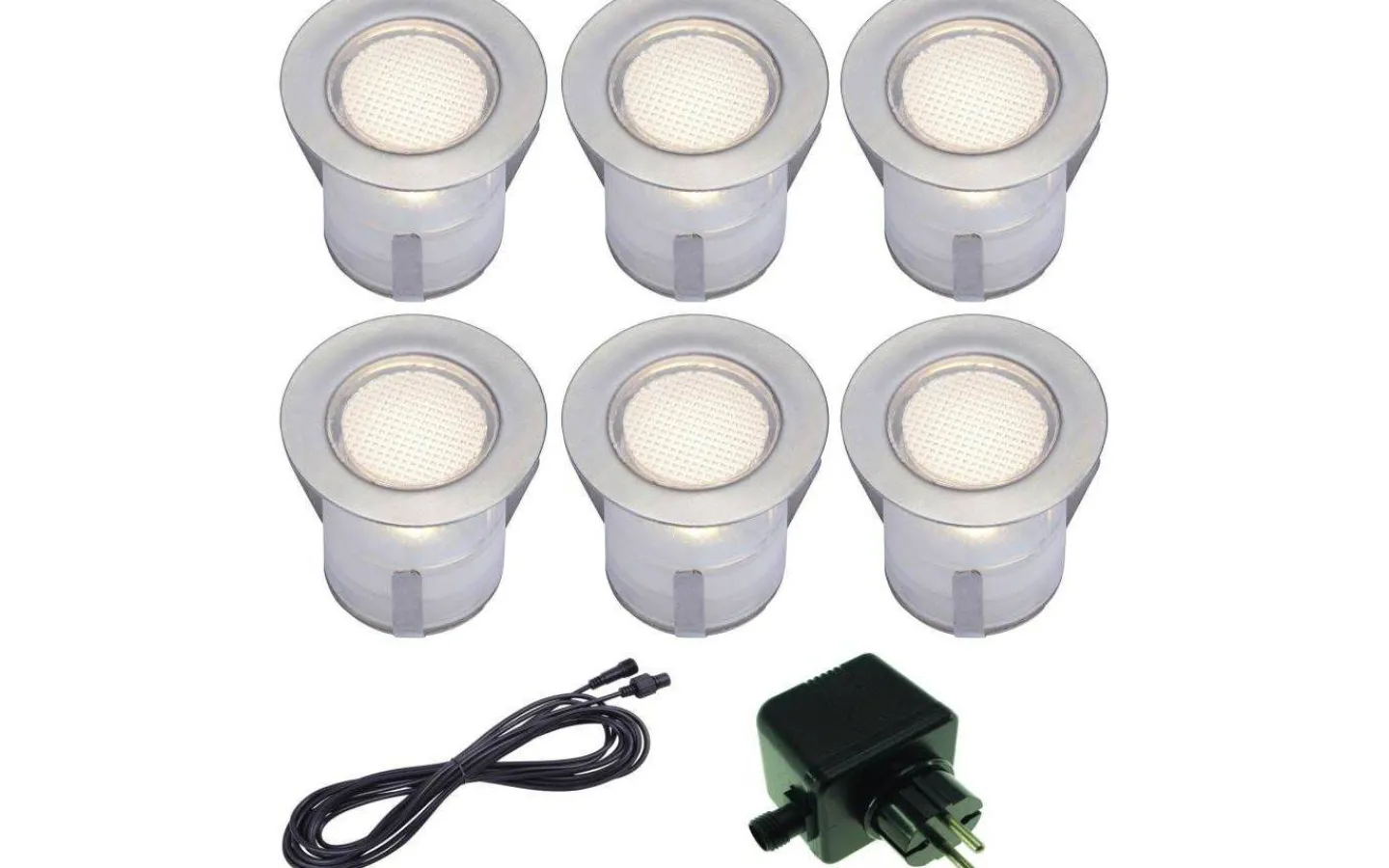 Decklights Led|Bolthi Connect 12V<Bolthi Decklight 30mm 6-pack Frostat glas Komplett Connect 12V Rostfritt Stål IP67