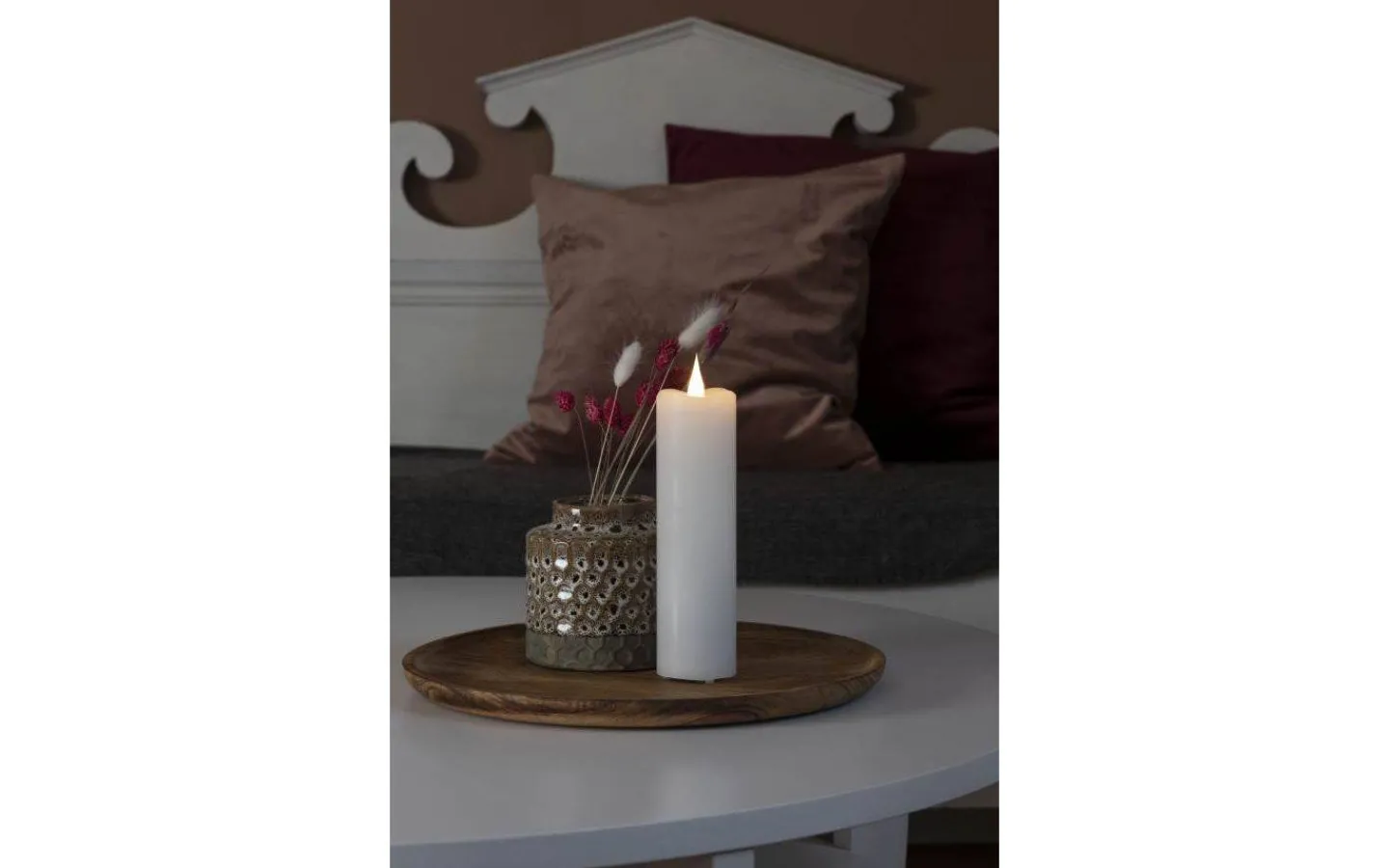 Konstsmide Deep Batteridrivet Blockljus 5x17,8 cm Vit* Blockljus Inomhus|Blockljus Inomhus