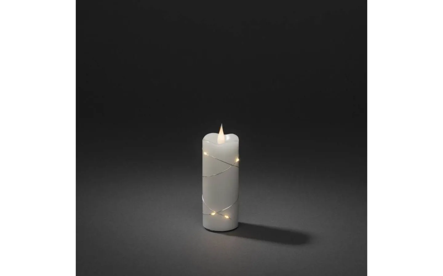 Blockljus Inomhus|Blockljus Inomhus<Konstsmide Deep Batteridrivet Blockljus med Ljusslinga 5x12,7cm Vit