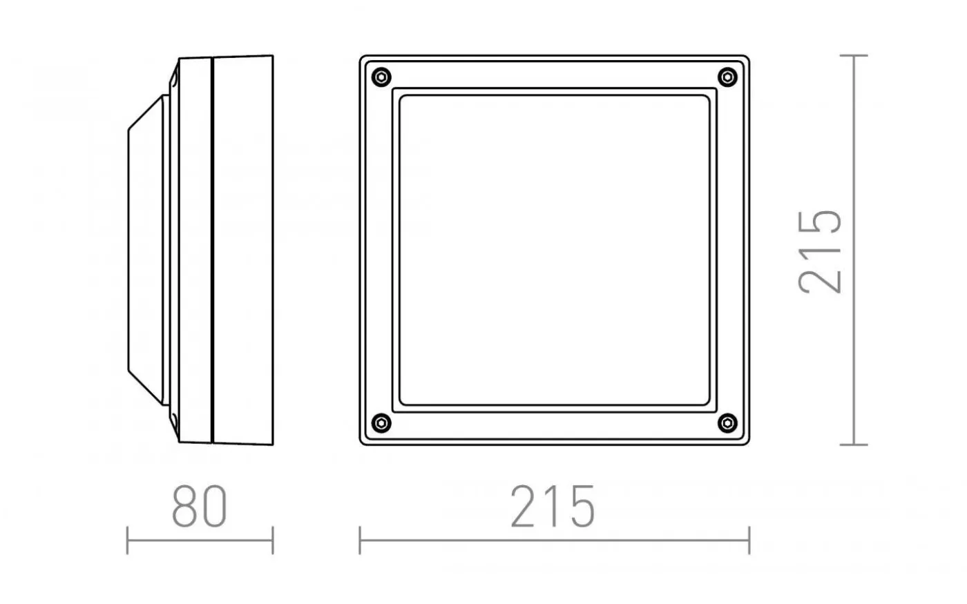 Delta Vägglampa E27 Antracitgrå IP54