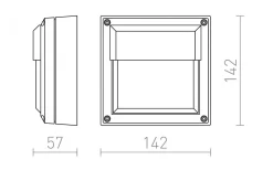 Delta Vägglampa GX53 Antracitgrå IP54