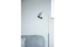 Belid Deluxe Golvlampa 133cm LED GU5,3 Dimbar Grå/Mässing* Vardagsrum|Golvläslampor