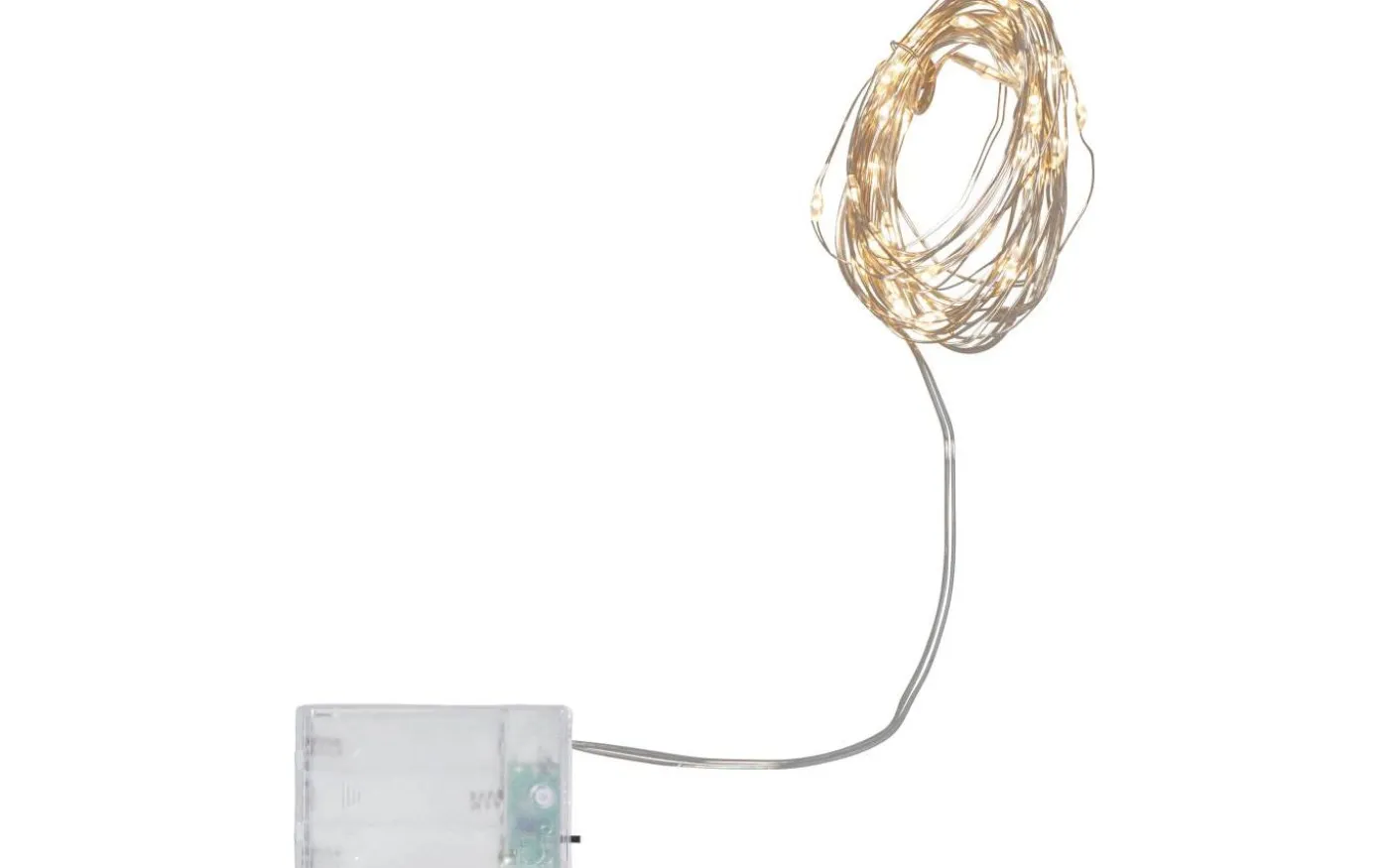 Dew Drop Batteridriven Ljusslinga 4m Varmvit Silver