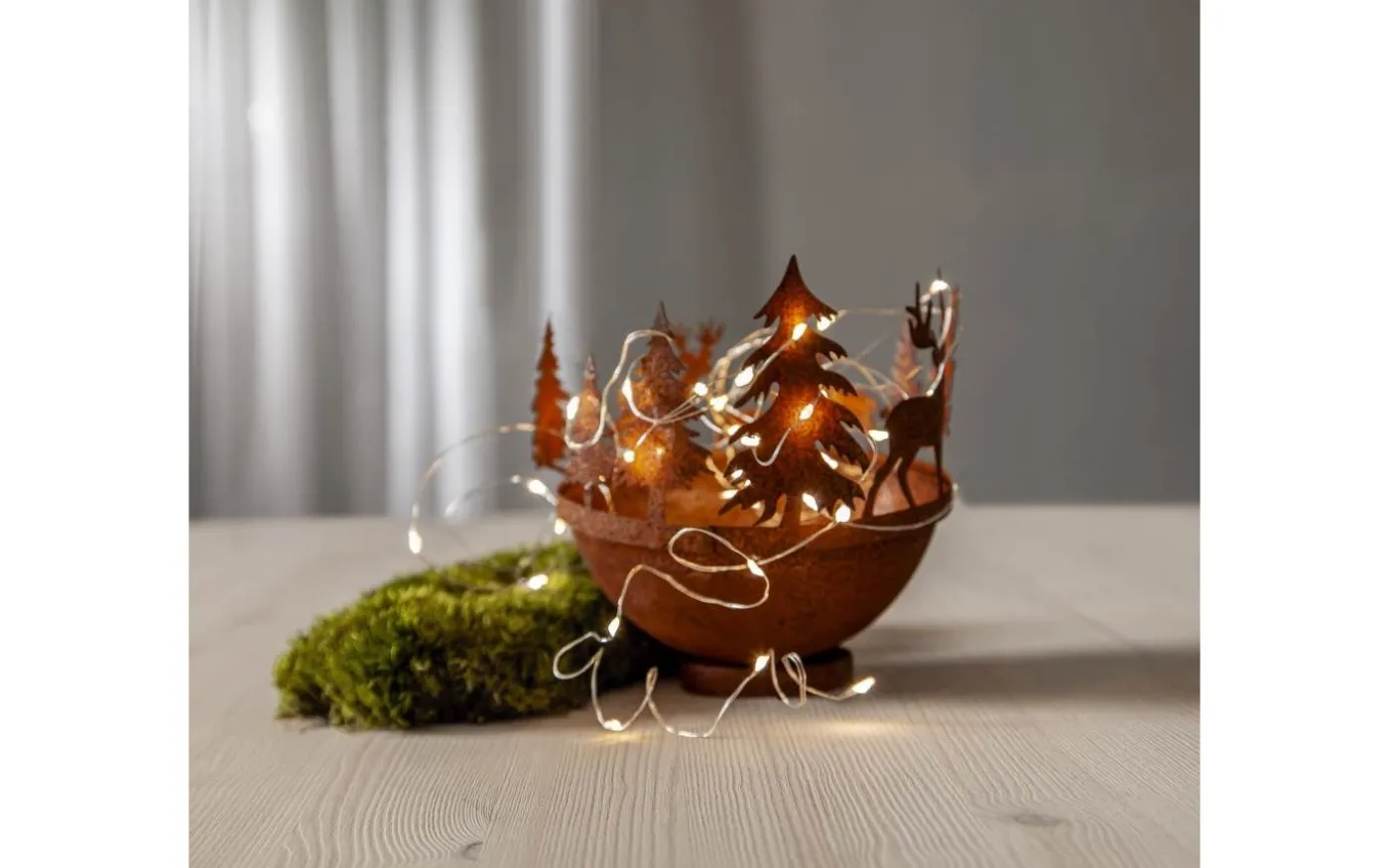 Dew Drop Batteridriven Ljusslinga 4m Varmvit Silver