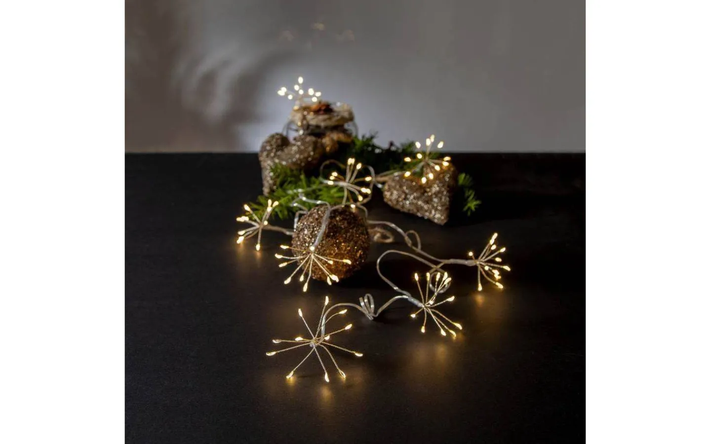 Star Trading Dew Drop Flower Batteridriven Ljusslinga 2,1m Silver IP44* Batterislingor|Dew Drop Slingor