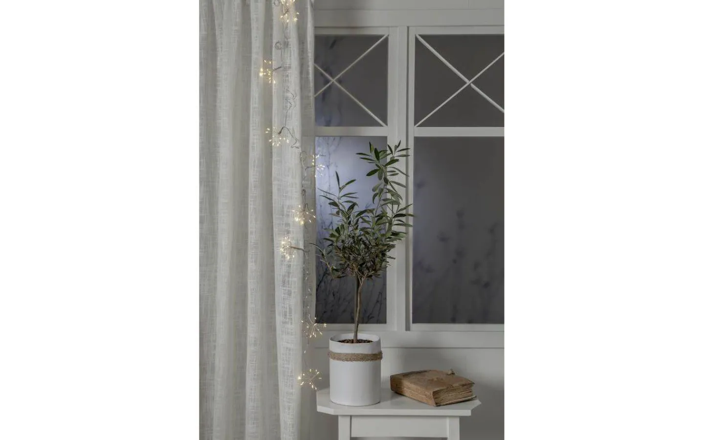 Star Trading Dew Drop Flower Batteridriven Ljusslinga 2,1m Silver IP44* Batterislingor|Dew Drop Slingor