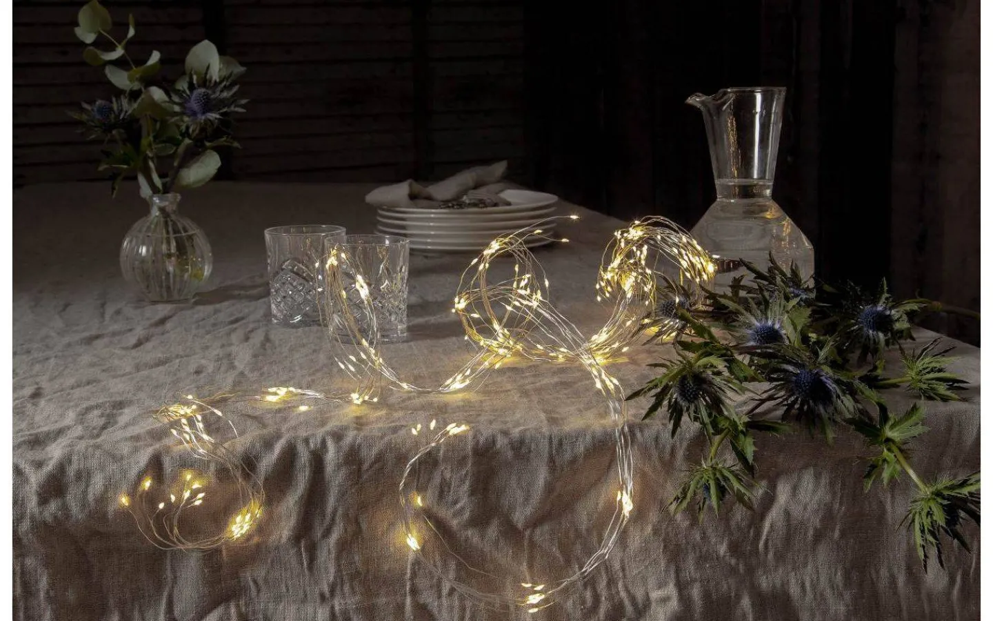 Star Trading Dew Drop Ljusslinga 3m 2800K Silver* Dew Drop Slingor