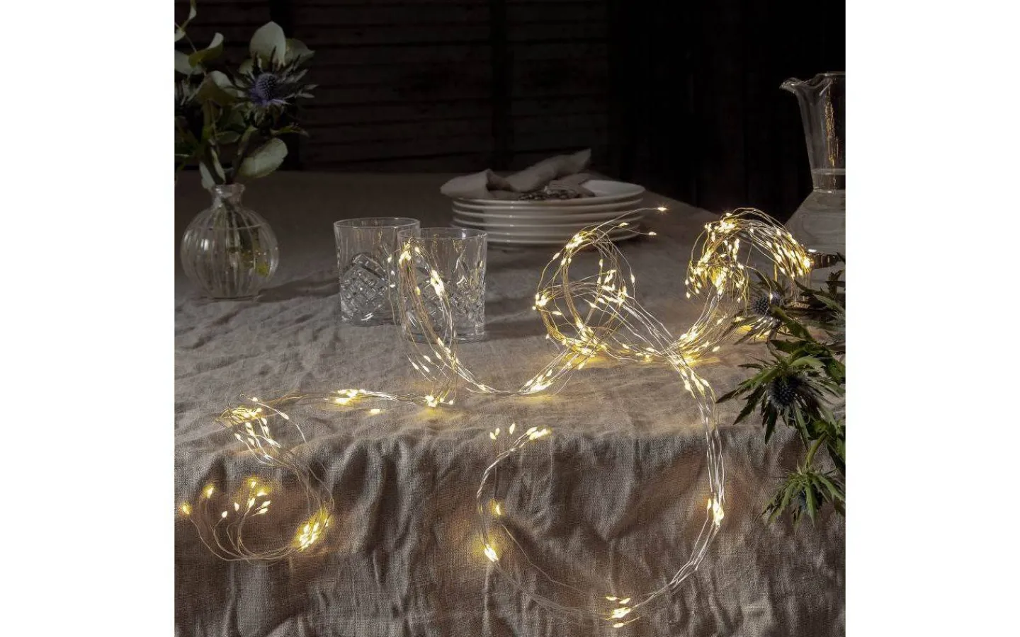 Star Trading Dew Drop Ljusslinga 3m 2800K Silver* Dew Drop Slingor