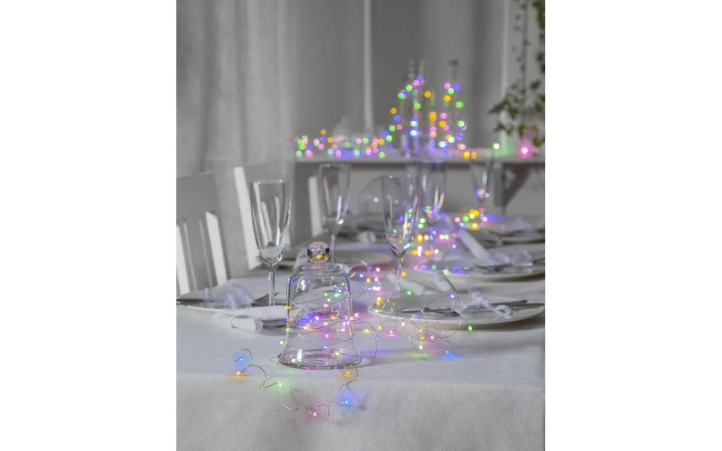 Star Trading Dew Drop Ljusslinga 10m Silver* Dew Drop Slingor