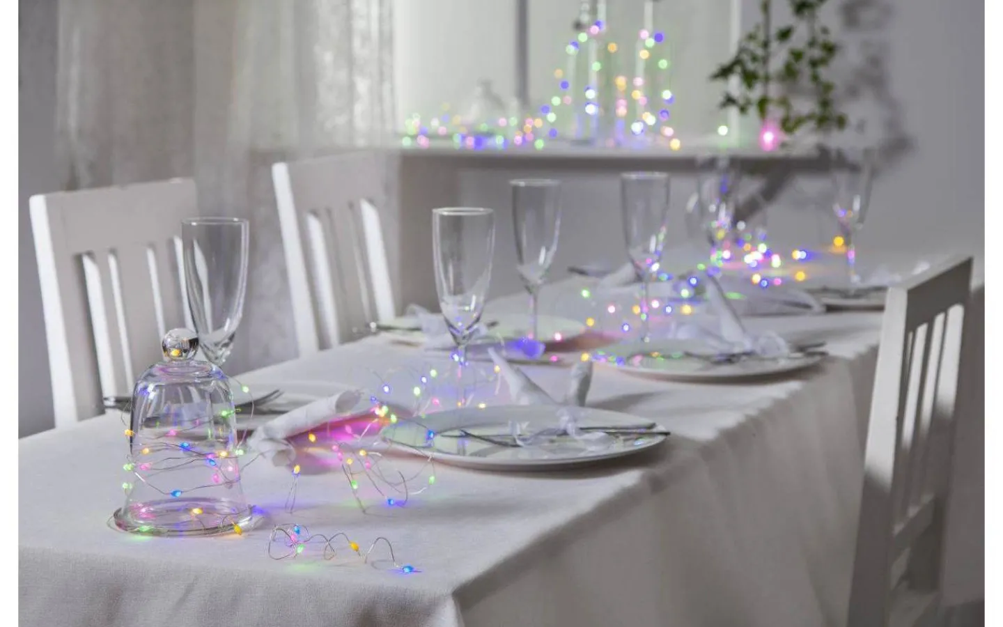 Star Trading Dew Drop Ljusslinga 10m Silver* Dew Drop Slingor