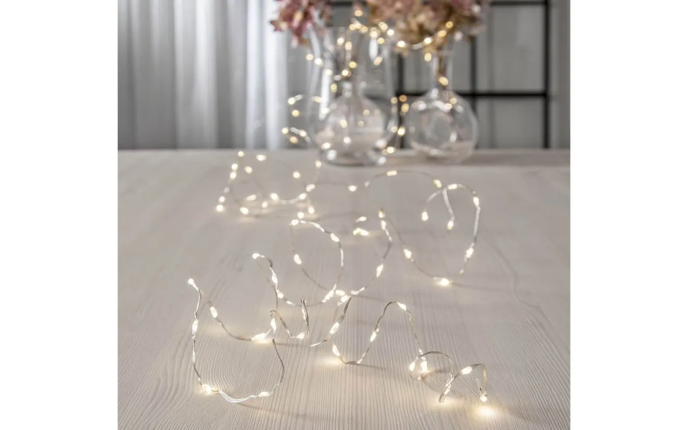 Dew Drop Ljusslinga 5m Silver Varmvit