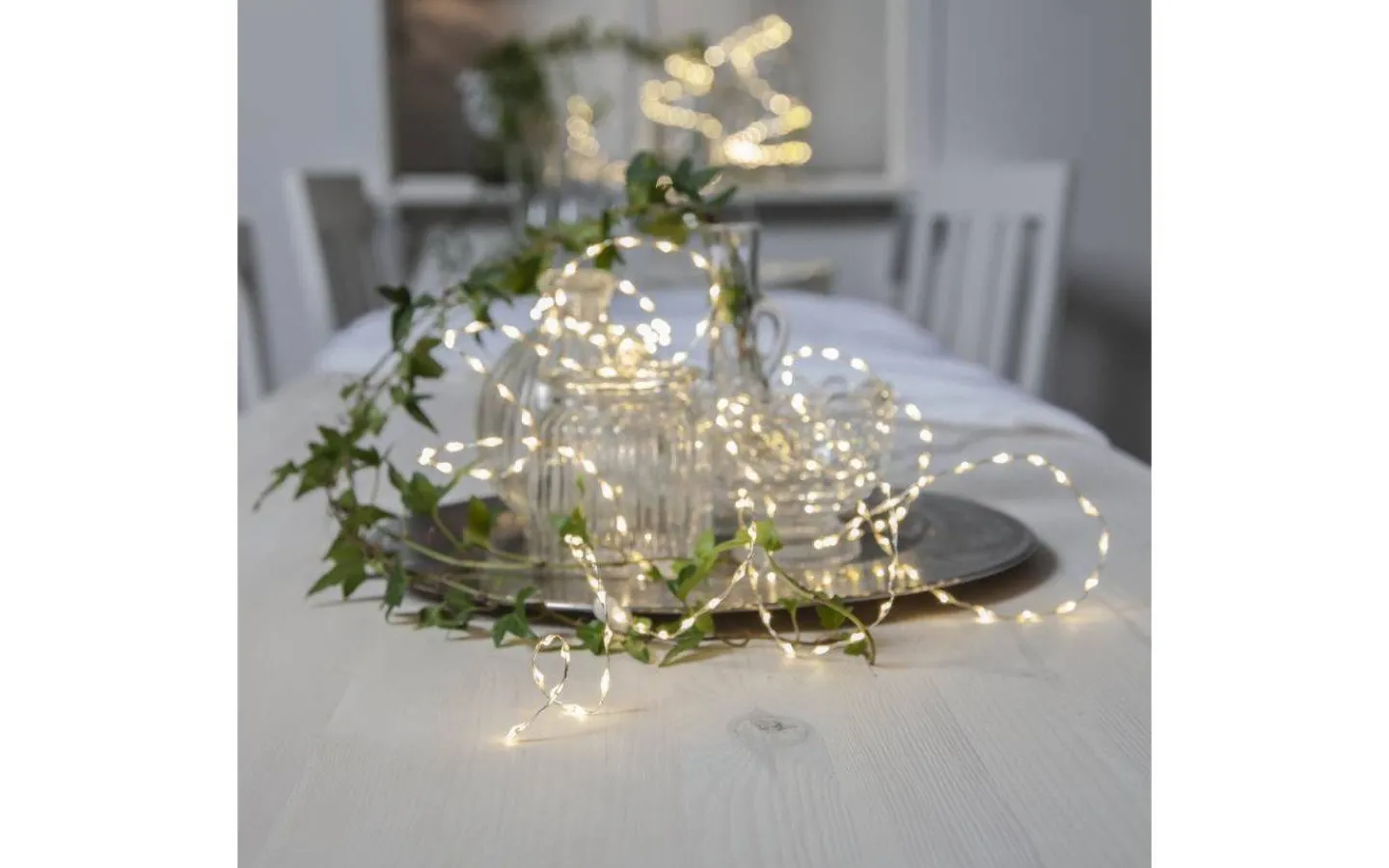 Dew Drop Slingor<Star Trading Dew Drop Ljusslinga Mold 2,25m Silver