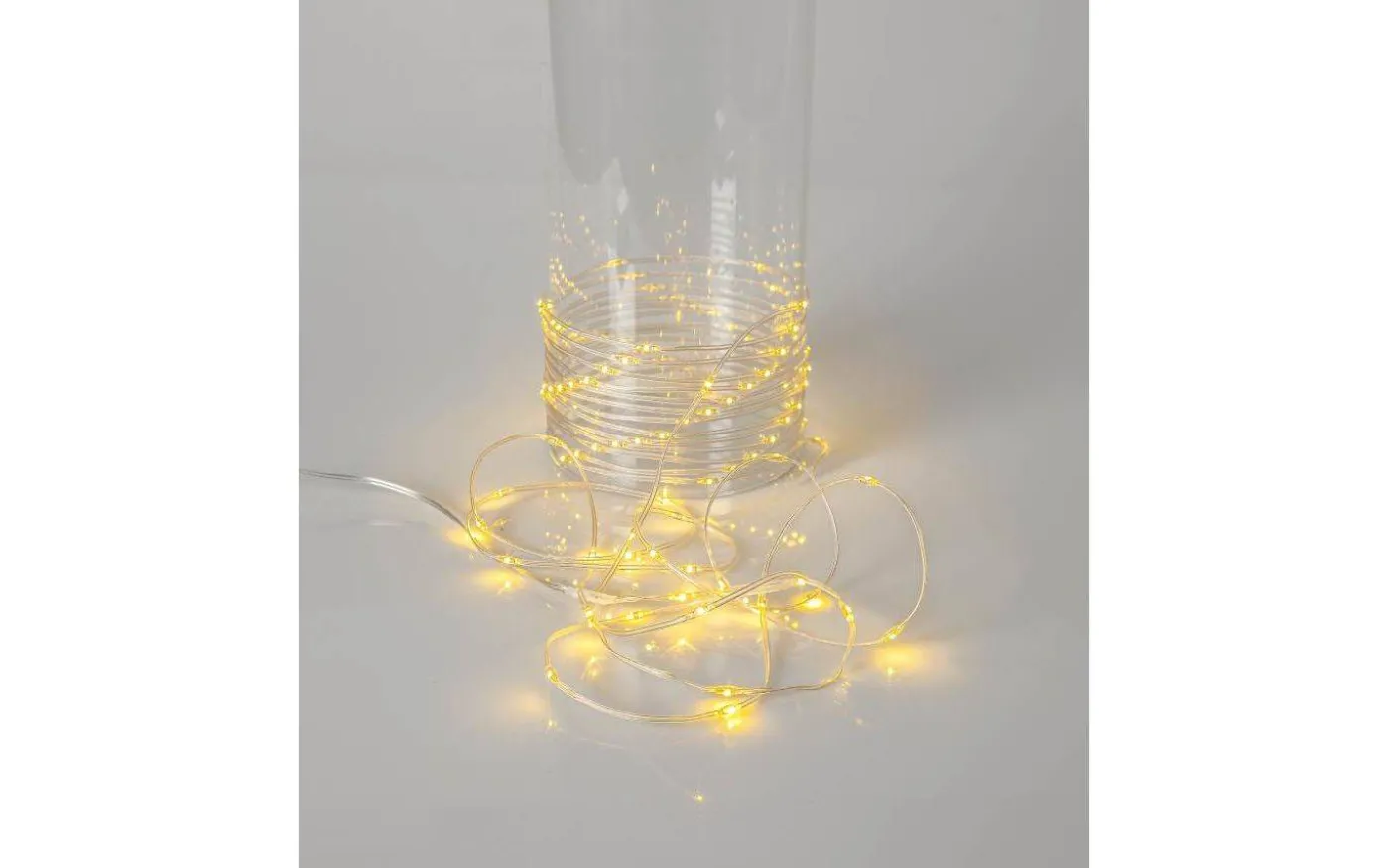 Dew Drop Micro Batteridriven Ljusslinga 7,2m Transparent Varmvit med Chaser