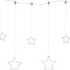Ljusgardiner Och Istappsslingor<Star Trading Dew Drop Stars Ljusgardin 1,2m Silver Inomhus