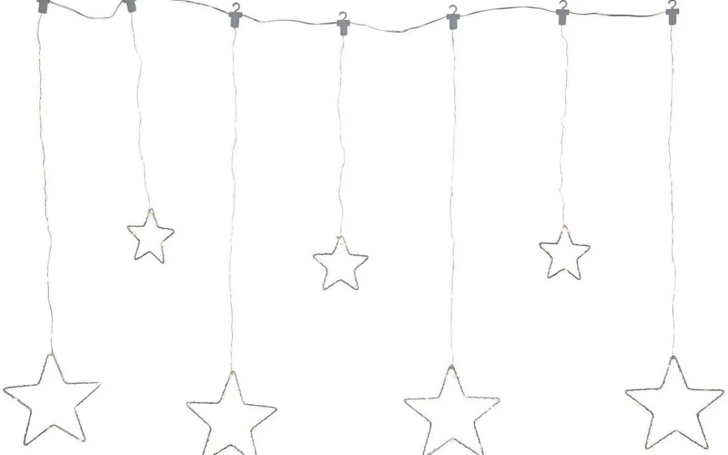 Ljusgardiner Och Istappsslingor<Star Trading Dew Drop Stars Ljusgardin 1,2m Silver Inomhus