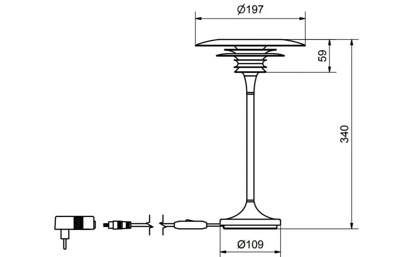 Belid Diablo Bordslampa 35cm Svart/Röd* Bordslampor