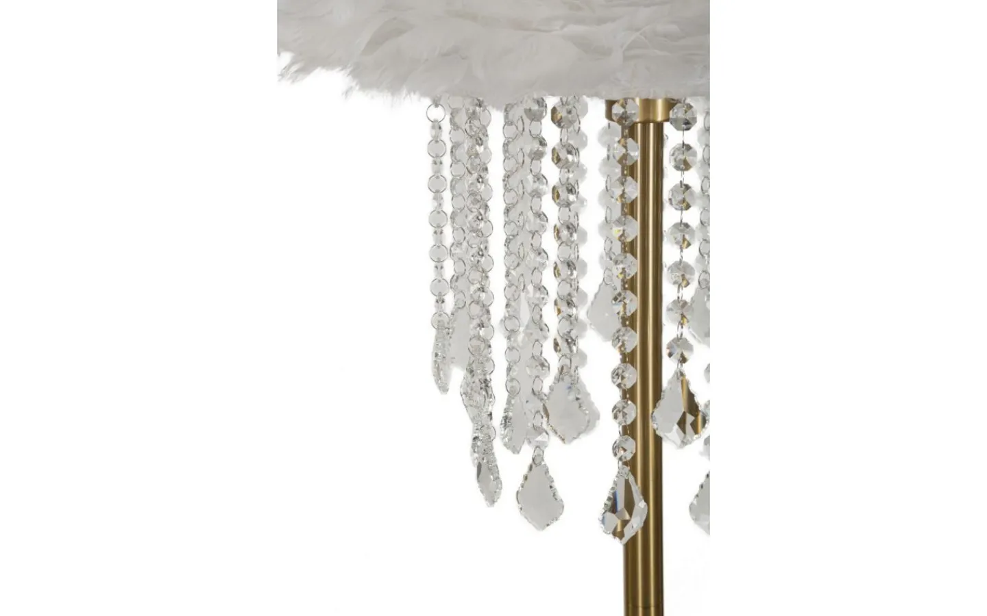 Golvlampor<Mauro Ferretti Diamon Golvlampa Fjädrar 165cm Guld