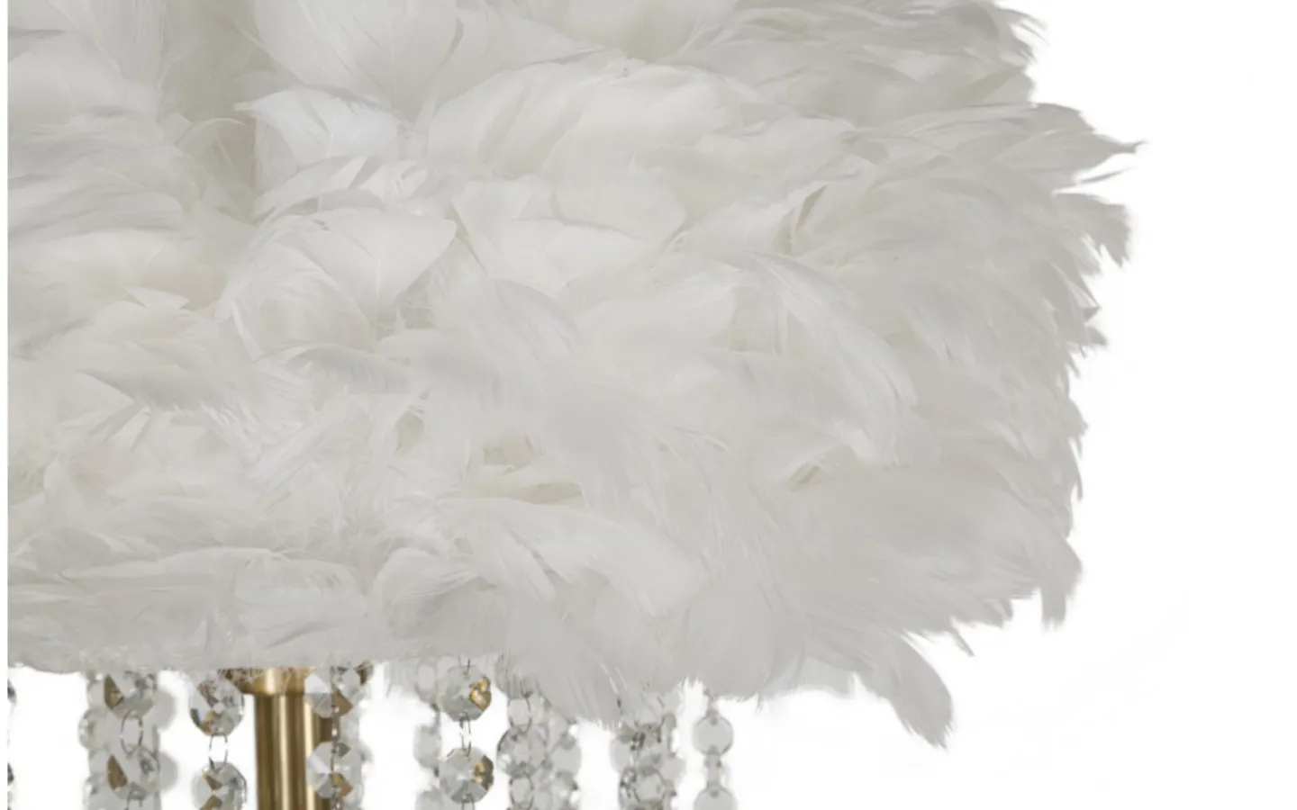 Golvlampor<Mauro Ferretti Diamon Golvlampa Fjädrar 165cm Guld