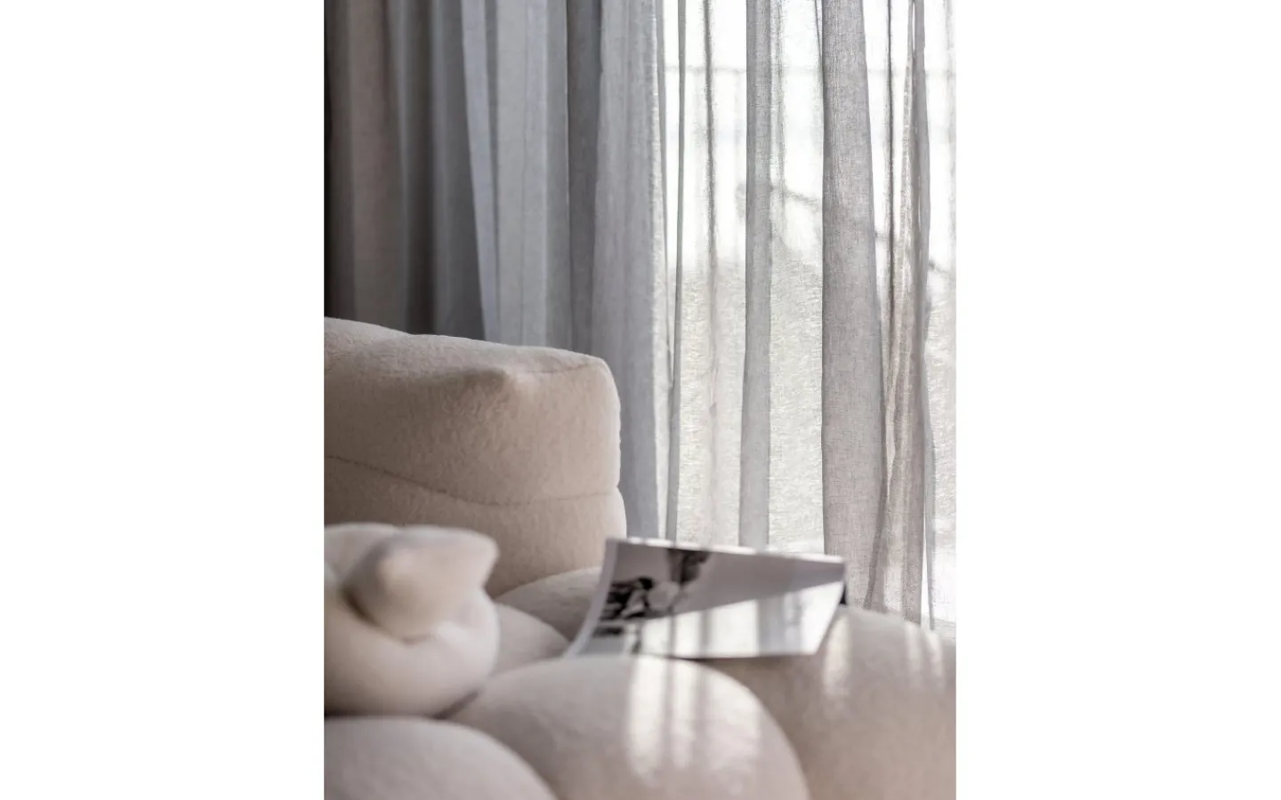 Enfärgade Gardiner<Svanefors Diana Gardin 1P Grå 280x350cm