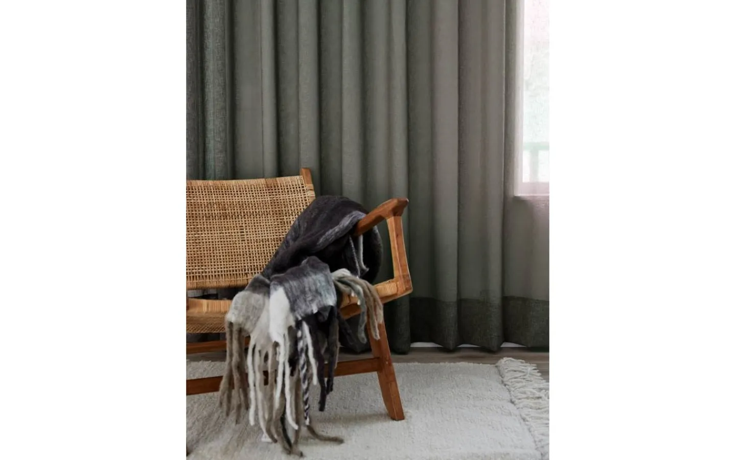 Svanefors Diana Gardin 140x280cm Mossa 2-Pack* Enfärgade Gardiner