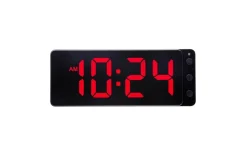 NeXtime Digital Väggklocka/Bordsklocka 27 cm Svart/Röd* Bordsklockor|Väggklockor