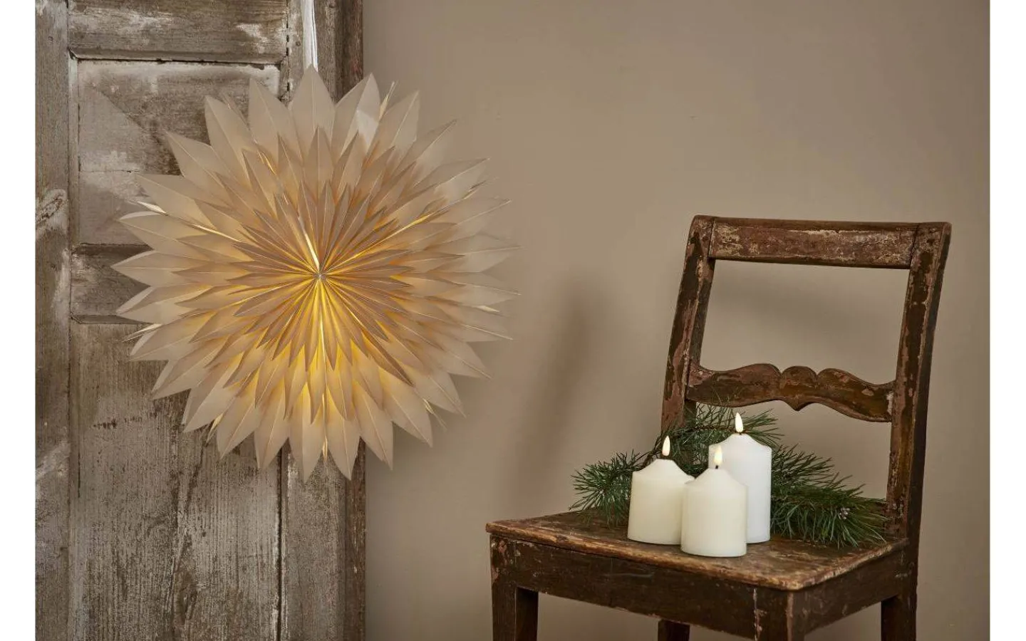 Exklusiva Pappersstjärnor|Visa Alla Julstjärnor<Star Trading Dis Julstjärna 50cm Beige