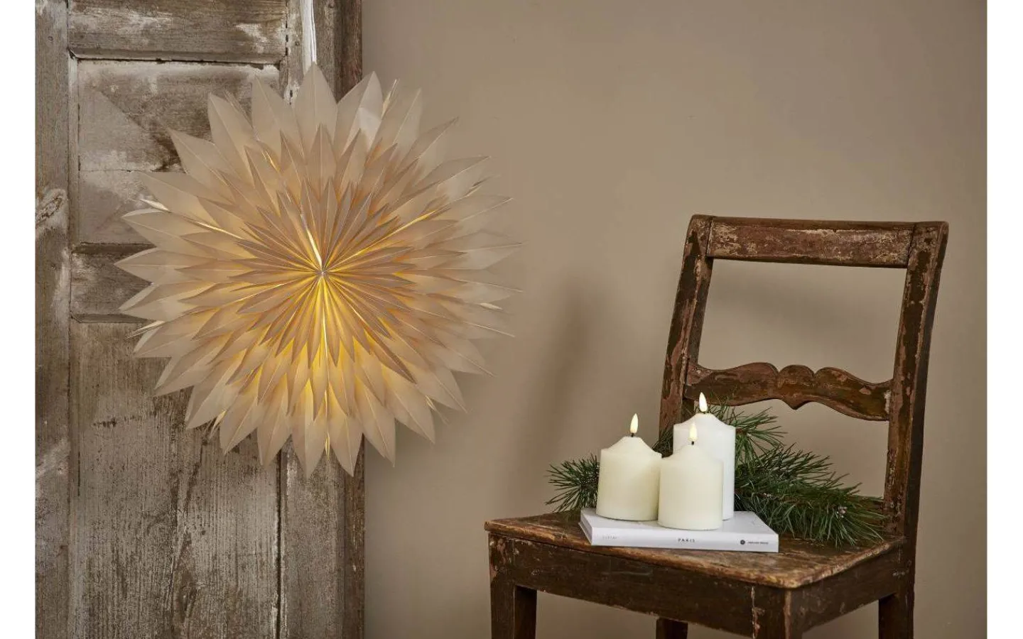 Exklusiva Pappersstjärnor|Visa Alla Julstjärnor<Star Trading Dis Julstjärna 50cm Beige